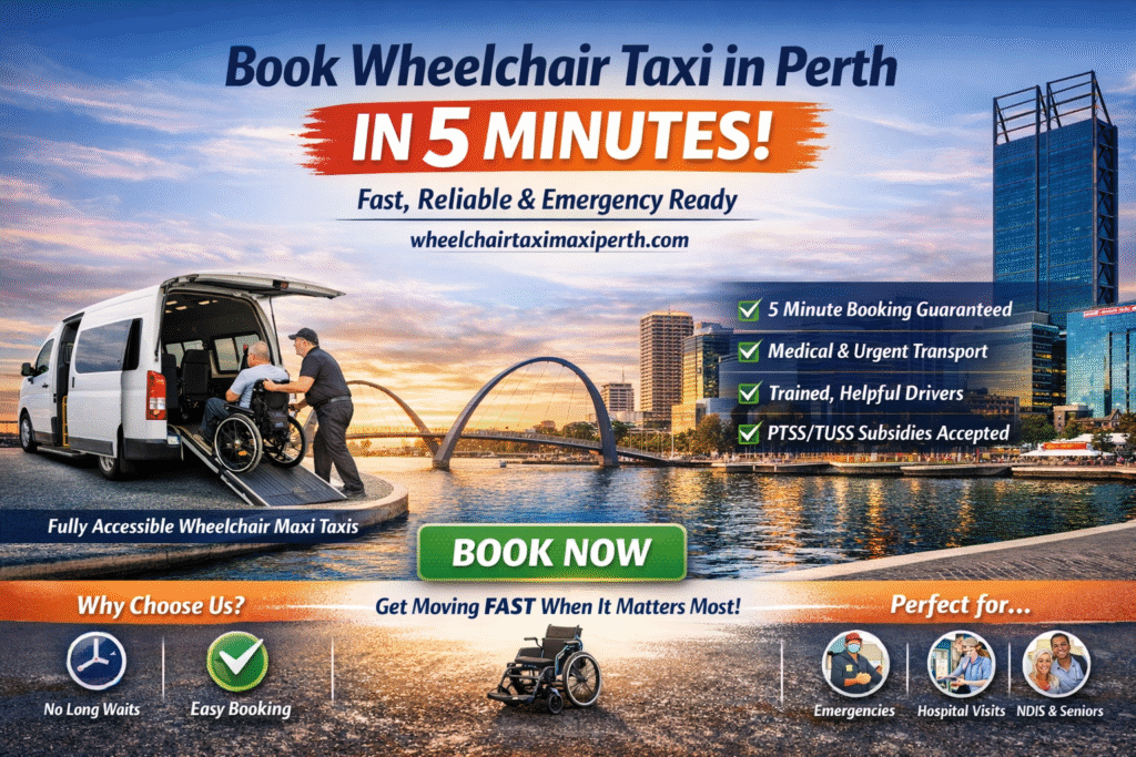 Book a Wheelchair Taxi in Perth in Just 5 Minutes